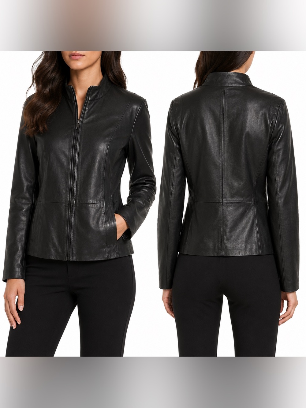 Vintage Wilsons Leather Maxima Ladies Jacket 100% Leather Large Black